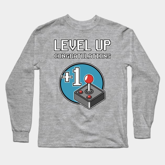 Level Up +1 Year Jahr Birthday Gaming Gamer Long Sleeve T-Shirt by Kuehni